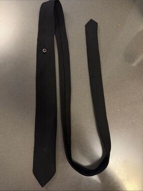 Title of Work Classic Solid Black Skinny Tie